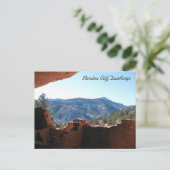 Uitzicht van de bergwoningen van Cliff Briefkaart (Staand voorkant)