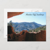 Uitzicht van de bergwoningen van Cliff Briefkaart (Voorkant / Achterkant)