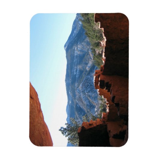 Uitzicht van de bergwoningen van Cliff Magneet (Verticaal)