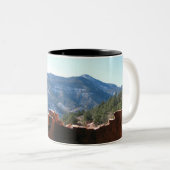 Uitzicht van de bergwoningen van Cliff Tweekleurige Koffiemok (Voorkant rechts)