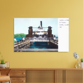 Uitzicht van de Berkeley Ferryboat Trade Fair Canvas Afdruk (Insitu (Woonkamer))