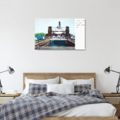 Uitzicht van de Berkeley Ferryboat Trade Fair Canvas Afdruk (Insitu (Slaapkamer))