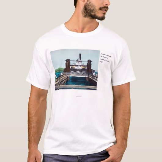 Uitzicht van de Berkeley Ferryboat Trade Fair T-shirt (Voorkant)