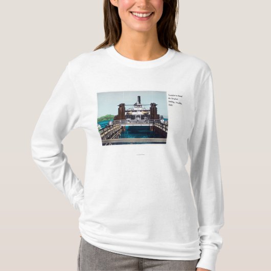 Uitzicht van de Berkeley Ferryboat Trade Fair T-shirt (Voorkant)