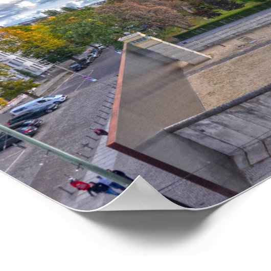 Uitzicht van de Berlijnse Muur, Duitsland Poster (Hoek)