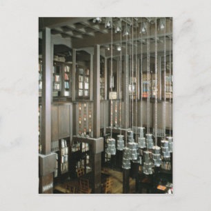 Uitzicht van de bibliotheek, gebouwd 1897-1999 briefkaart