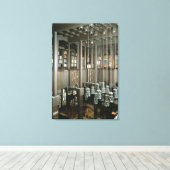 Uitzicht van de bibliotheek, gebouwd 1897-1999 canvas afdruk (Insitu (Houten vloer))