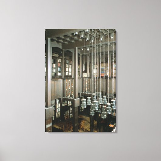 Uitzicht van de bibliotheek, gebouwd 1897-1999 canvas afdruk (Voorkant)