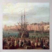 Uitzicht van de binnenhaven van Marseille Poster (Voorkant)