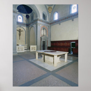 Uitzicht van de binnenkant, ingebouwd c.1420-29 (f poster