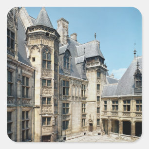 Uitzicht van de binnenplaats, 1443-51 vierkante sticker