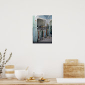 Uitzicht van de binnenplaats van de Cavaillon Poster (Keuken)