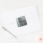 Uitzicht van de binnenplaats van de Cavaillon Vierkante Sticker (Envelop)