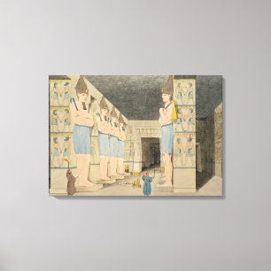 Uitzicht van de binnenplaats van de tempel in Ybso Canvas Afdruk