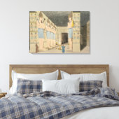 Uitzicht van de binnenplaats van de tempel in Ybso Canvas Afdruk (Insitu (Slaapkamer))