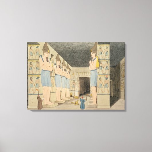 Uitzicht van de binnenplaats van de tempel in Ybso Canvas Afdruk (Voorkant)