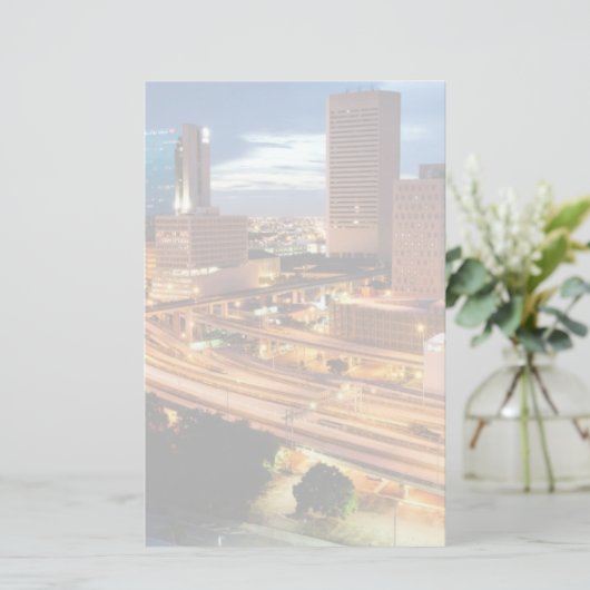 Uitzicht van de binnenstad briefpapier (Staand voorkant)