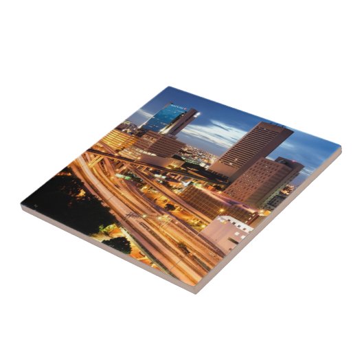 Uitzicht van de binnenstad tegeltje (Zijkant)