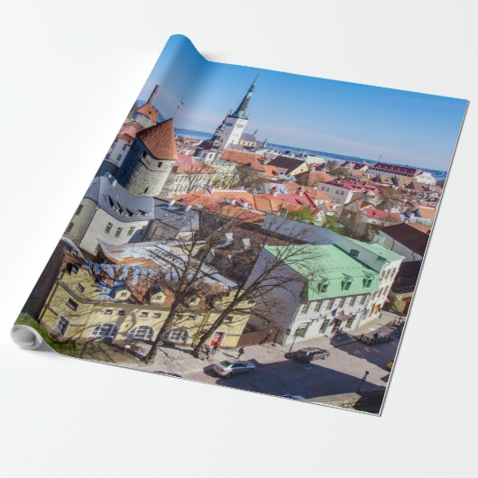 Uitzicht van de binnenstad van Tallinn Cadeaupapier (Uitgerold)