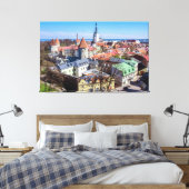 Uitzicht van de binnenstad van Tallinn Canvas Afdruk (Insitu (Slaapkamer))