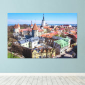 Uitzicht van de binnenstad van Tallinn Canvas Afdruk (Insitu (Houten vloer))