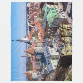 Uitzicht van de binnenstad van Tallinn Fleece Deken (Voorkant)