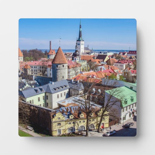Uitzicht van de binnenstad van Tallinn Fotoplaat (Voorkant)