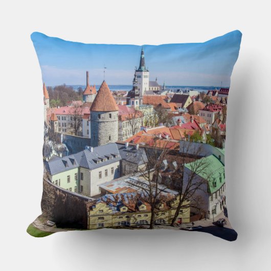 Uitzicht van de binnenstad van Tallinn Kussen (Voorkant)