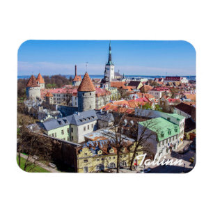Uitzicht van de binnenstad van Tallinn Magneet
