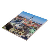 Uitzicht van de binnenstad van Tallinn Tegeltje (Zijkant)