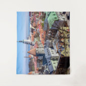 Uitzicht van de binnenstad van Tallinn Wandkleed (Voorkant)