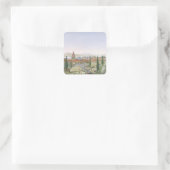 Uitzicht van de binnenste kraam van de Seraglio, T Vierkante Sticker (Tas)