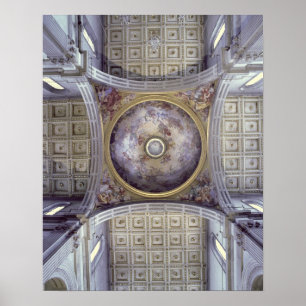 Uitzicht van de binnenzijde van de cupola, ingebou poster