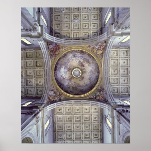 Uitzicht van de binnenzijde van de cupola, ingebou poster (Voorkant)