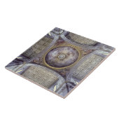 Uitzicht van de binnenzijde van de cupola, ingebou tegeltje (Zijkant)