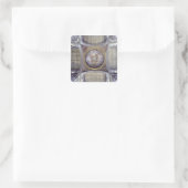 Uitzicht van de binnenzijde van de cupola, ingebou vierkante sticker (Tas)