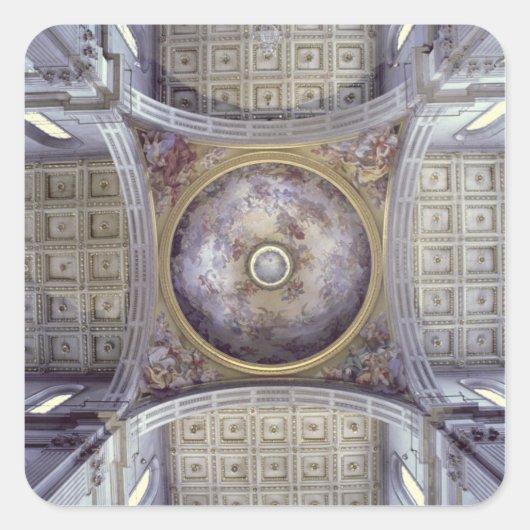 Uitzicht van de binnenzijde van de cupola, ingebou vierkante sticker (Voorkant)