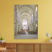 Uitzicht van de binnenzijde van de nave, c.1120-50 canvas afdruk (Insitu (Woonkamer))