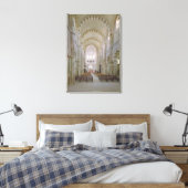 Uitzicht van de binnenzijde van de nave, c.1120-50 canvas afdruk (Insitu (Slaapkamer))