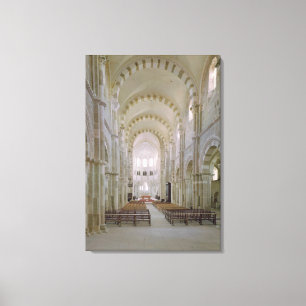 Uitzicht van de binnenzijde van de nave, c.1120-50 canvas afdruk