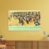 Uitzicht van de binnenzijde van het Sunset Bowling Canvas Afdruk (Insitu (Woonkamer))