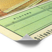 Uitzicht van de binnenzijde van het Sunset Bowling Poster (Hoek)