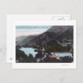 Uitzicht van de blauwe meren, CA Briefkaart (Voorkant / Achterkant)