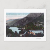 Uitzicht van de blauwe meren, CA Briefkaart (Voorkant)