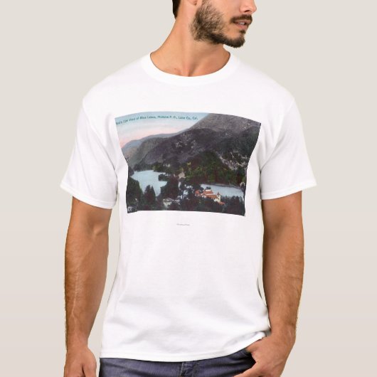 Uitzicht van de blauwe meren, CA T-shirt (Voorkant)