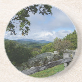 Uitzicht van de blauwe schijf zandsteen onderzetter