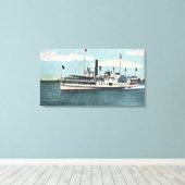 Uitzicht van de Block Island Ferry Canvas Afdruk (Insitu (Houten vloer))