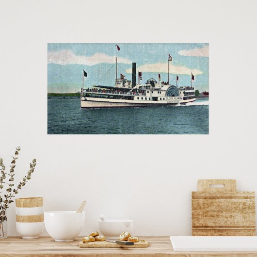 Uitzicht van de Block Island Ferry Poster (Keuken)
