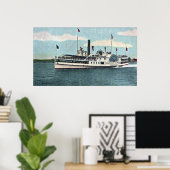 Uitzicht van de Block Island Ferry Poster (Thuiskantoor)