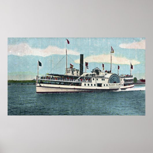 Uitzicht van de Block Island Ferry Poster (Voorkant)